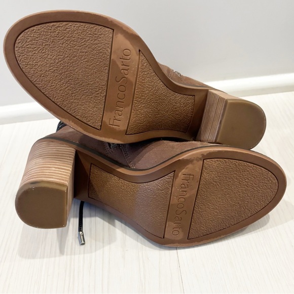 Franco Sarto Womens Edaline Mushroom Leather Strapped Ankle Heel Boot Size 7 - Picture 10 of 13